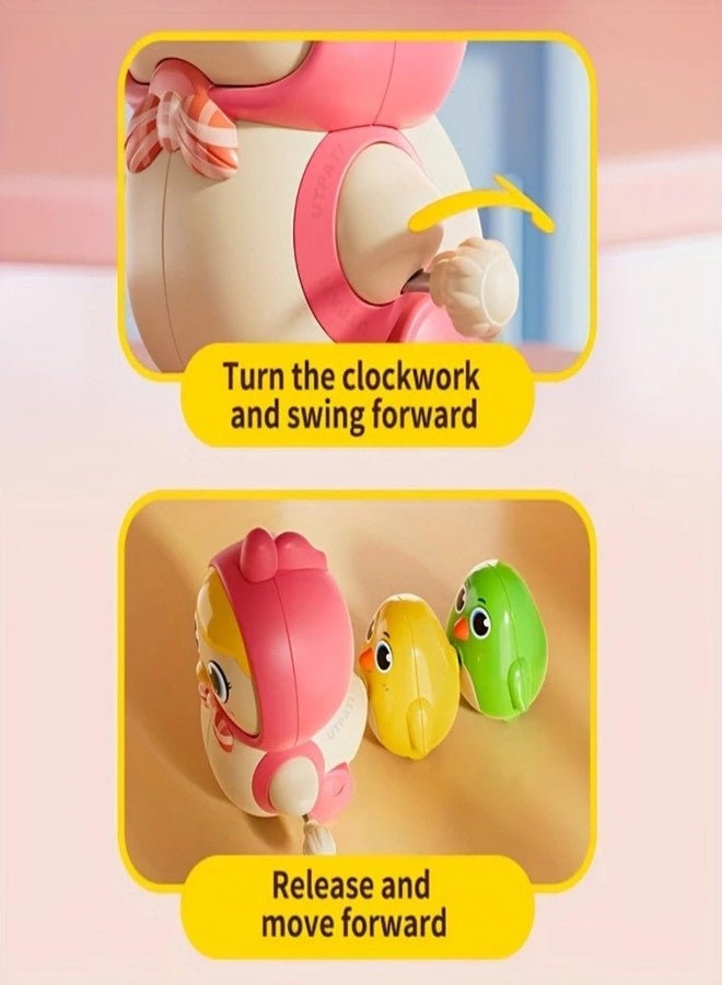 UTPATI Chicken Toys for Kids, Swinging Chain String Magnetic Hen with Chick Learning to Crawl Spring Toy, Crawling Wind-up Duck, Walking Chicken Cute Windup Toy for Boys Girls Toddler - Image 5